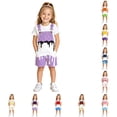 thumbnail image 1 of WhouRiu Girls Casual Sleeveless Jumpsuits Ice Cream Print Loose Overalls With Pockets Kids Summer Lightweight Breathable Cute Onesies,6-7 Years, 1 of 5