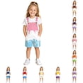 thumbnail image 1 of WhouRiu Girls Casual Sleeveless Jumpsuits Ice Cream Print Loose Overalls With Pockets Kids Summer Lightweight Breathable Cute Onesies,8-9 Years, 1 of 3