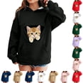 thumbnail image 1 of WhouRiu Girls Casual Solid Color Hoodies Fall Cozy Hooded Sweatshirts With Pet Pocket 3-14 Years, 1 of 9