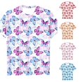 thumbnail image 1 of WhouRiu Girls Fashion Butterfly Tees Kids Short Sleeve Crew Neck Tshirt Comfortable Cute Casual Summer T Shirts,2-3 Years, 1 of 4