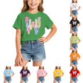 thumbnail image 1 of WhouRiu Girls Fashion Graphic Tees Back To School Kids Short Sleeve Crew Neck Tshirt Comfortable Cute Casual Summer T Shirts,12-14 Years, 1 of 5
