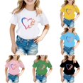 thumbnail image 1 of WhouRiu Girls Fashion Graphic Tees Kids Short Sleeve Crew Neck Tshirt Comfortable Cute Casual Summer T Shirts,11-12 Years, 1 of 5
