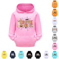 thumbnail image 1 of WhouRiu Girls Halloween Graphic Pullover Hoodies Kids Fall Hooded Sweatshirts With Pockets, 1 of 4