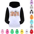 thumbnail image 1 of WhouRiu Girls Halloween Graphic Pullover Hoodies Kids Fall Hooded Sweatshirts With Pockets, 1 of 4