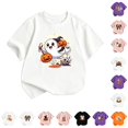 thumbnail image 1 of WhouRiu Girls Halloween Graphic Tees Kids Short Sleeve Crew Neck Tshirt Comfortable Cute Holiday Party T Shirts,11-12 Years, 1 of 4