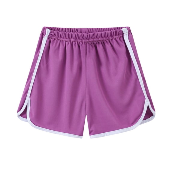 WhouRiu Girls Summer Athletic Shorts Loose Elastic Waist Breathable Running Shorts