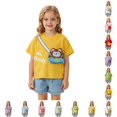 thumbnail image 1 of WhouRiu Girls Summer Cartoon Bag Graphic Tees Short Sleeve Crew Neck Tshirt Casual T Shirts 2-10 Years, 1 of 6