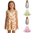thumbnail image 1 of WhouRiu Girls Summer Floral Graphic Dress Casual Sleeveless Crew Neck Tank Dress Kids Comfortable Cute Party Sundress,4-5 Years, 1 of 4