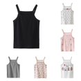 thumbnail image 1 of WhouRiu Girls Summer Sleeveless Tank Tops Solid Color Spaghetti Strap Backless Camisole Kids Lightweight Breathable Casual Tops,9-10 Years, 1 of 4