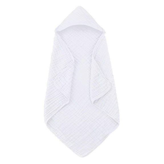 WhouRiu Hooded Baby Towel For Kids Absorbent Bath Cotton Soft Cozy Towel Babies Swimming Bathing Towel White,Sized 1-3