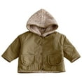 thumbnail image 1 of WhouRiu Boys Winter Coat Warm Thickened Knit Hooded Jacket Child Soft Thermal Outerwear Windproof Coats Beige,Sized 9-12 M, 1 of 7