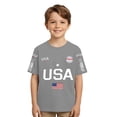 thumbnail image 1 of WhouRiu Boys Tshirt for 4th of July USA Letter Round Neck Short Sleeved T Shirt for Summer Sports Gray, 1 of 3