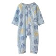 thumbnail image 1 of WhouRiu Girl Boy Winter Outfits Warm Cartoon Print Long Sleeve Jumpsuit Baby Fuzzy Flannel Soft Outwear Outfits Blue,Sized 18-24 M, 1 of 4