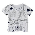 thumbnail image 1 of WhouRiu Infant Girls T Shirts Fashion Cartoon Prints Loose Short Sleeve T Shirt Kids Casual Clothes White,Sizes 1-2, 1 of 3