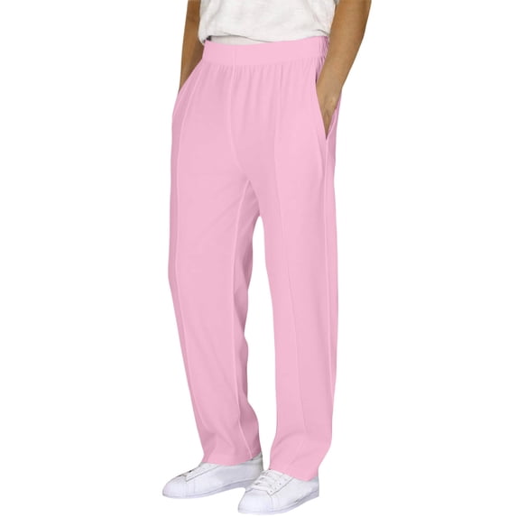 WhouRiu Little Boy' Pants Elastic Waist Tapered Leg Trousers Children Comfortable School Sports Wear Spring Pants Pink,Size 7-8