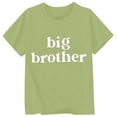 thumbnail image 1 of WhouRiu Little Boy' Tshirts Letter Prints Short Sleeved Oversized T Shirt Child Summer Casual Tee Tops Green,Sizes 4-5, 1 of 2