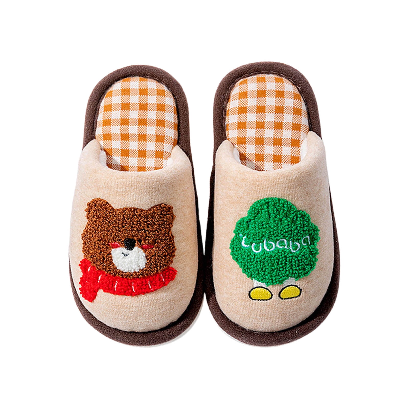 WhouRiu Little Boys Girls Cozy Slippers Cartoon Indoor Thermal Scuff ...
