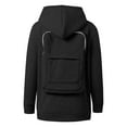 thumbnail image 1 of WhouRiu Little Boys' Hooded Sweatshirt Zipper Long Sleeve Solid Back with Bag Fashion Hooded Sweatshirt Black,Sizes 4-5, 1 of 3