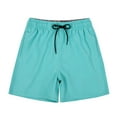 thumbnail image 1 of WhouRiu Little Boys' Shorts Swim Wear Drawstring Elastic Waist Shorts Children Summer Baggy Half Pants Green,Sizes 6-7, 1 of 3