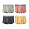 thumbnail image 1 of WhouRiu Little Boys Underpants Elastic Waist Cotton Multipack Boxer Shorts Kids Comfort Breathable Underwear,4-Pack Blue,Size 6-9, 1 of 8