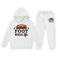 thumbnail image 1 of WhouRiu Little Girl' Outfit Sets Prints Long Sleeve Hoodie Pullover Top Pants Child Sweat Casual Outfits White,Sizes 6-7, 1 of 3