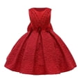 thumbnail image 1 of WhouRiu Little Girls Dress Formal Sleeveless Satin Evening Gown Kids Elegant Wedding Party Pageant Princess Dresses Red,Size 5-6 Y, 1 of 2