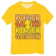 thumbnail image 1 of WhouRiu Little Girls' T Shirts Letter Graphic Short Sleeve Casual T Shirt Children Comfy Stylish Tee Shirt Yellow,Sizes 6-7, 1 of 2