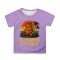 thumbnail image 1 of WhouRiu Little Girls Tshirt Cartoon Capybara Print Short Sleeve Tops Child Comfy Stylish Loose Casual T Shirts Purple,Sized 6-7, 1 of 3