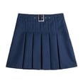 thumbnail image 1 of WhouRiu Skirts for Big Girls School Pleated Skirt for Children Summer Spring Comfortable Athletic Casual Skirts Blue,Size 12-13 Y, 1 of 3