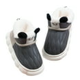 thumbnail image 1 of WhouRiu Toddler Boy Girl Slippers Cartoon Warm Thickened Cozy Shoes Kids Lined Winter Indoor Outdoor Home Shoes Brown Toddler9, 1 of 2