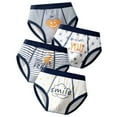 thumbnail image 1 of WhouRiu Toddler Boy Underwear Animal Cartoon Prints Briefs Kids Comfortable Multipack Breathable Trunks,4-Pack Blue,Size 2-3, 1 of 2
