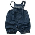 thumbnail image 1 of WhouRiu Toddler Boys Jeans Fashion Straight Leg Jeans Overalls Children Casual Relaxed Fit Denim Jumpsuit Blue,Sizes 3-4, 1 of 8
