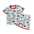 thumbnail image 1 of WhouRiu Toddler Boys Outfit Set Short Sleeve Car Print T Shirt and Shorts Kids Casual Comfy Outfits Gray.Sizes 3-4, 1 of 2