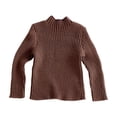 thumbnail image 1 of WhouRiu Toddler Boys Sweater Ribbed Knitted Long Sleeve Turtleneck Clothes Kids Winter Fall Stretch Tops Brown,Sizes 3-4, 1 of 8