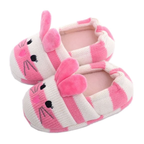 WhouRiu Toddler Girl Cozy Slippers Soft Warm Cartoon Lined Indoor Slippers Child Cozy Thermal Winter House Shoes Pink Toddler8