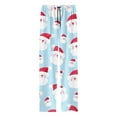 thumbnail image 1 of WhouRiu Toddler Girls' Christmas Pants Elastic Waist Santa Prints Loose Pants Child Loungewear Soft Comfy Holiday Trousers Blue,Sized 3-4, 1 of 3