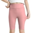 thumbnail image 1 of WhouRiu Toddler Girls Pants Fashion Solid Color Elastic Waist Short Leggings Pants Kids Girls Summer Daily Wear Trousers Pink,Sizes 6-7, 1 of 4