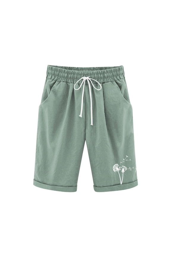 Toddler Girls Shorts Summer Wide Leg Elastic Waist Shorts Children Beach Cozy Loose Outdoor Shorts Clothes Green,Size 3-4 Y