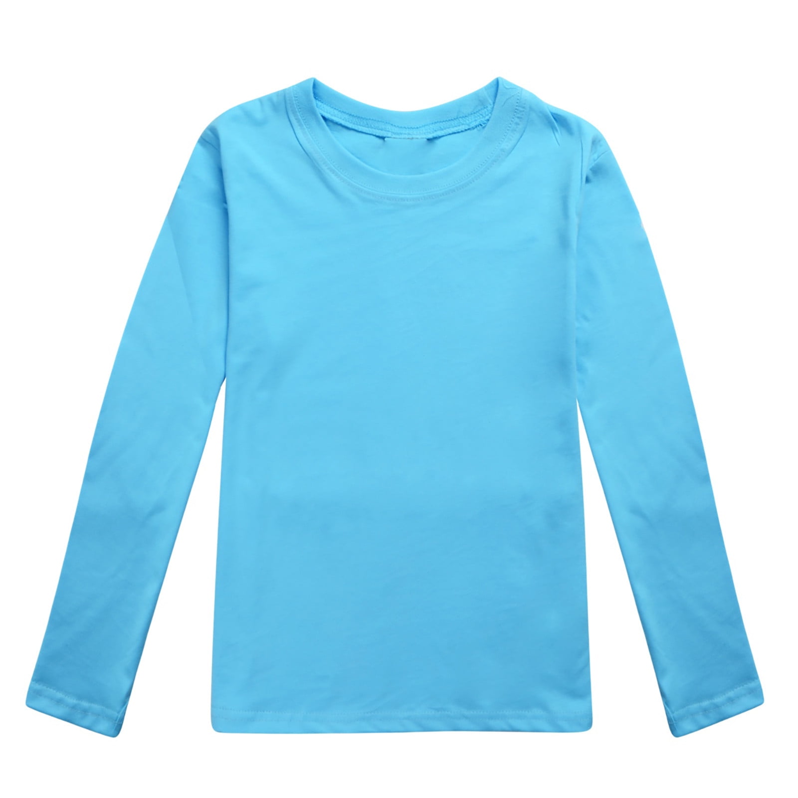 WhouRiu Toddler Girls' T Shirts Long Sleeve Solid Prints Loose T Shirt ...