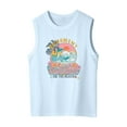 thumbnail image 1 of WhouRiu Toddler Girls' T Shirts Sleeveless Hawaiian Print Tank Tops Kids Oversized Breathable Clothes Blue,Sizes 2-3, 1 of 3