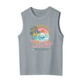 thumbnail image 1 of WhouRiu Toddler Girls' T Shirts Sleeveless Hawaiian Print Tank Tops Kids Oversized Breathable Clothes Gray,Sizes 2-3, 1 of 3