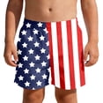 thumbnail image 1 of Whouriu Boys 4Th Of July Swim Trunks with Compression Liner Summer Beach Shorts, Sizes 3-14, 1 of 5