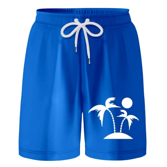 Whouriu Boys Hawaiian Beach Swim Trunks Summer Quick-Dry Athletic Board Shorts, Sizes 6-18