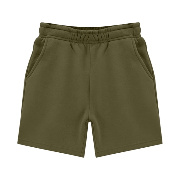 Whouriu Girls Athletic Casual Shorts Solid Breathable Loose Fit Pull-On Shorts, Sizes 3-10
