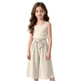 thumbnail image 1 of Whouriu Girls Wide Leg Cropped Pants Summer Breathable High Elastic Waist Capris, Sizes 2-14, 1 of 5
