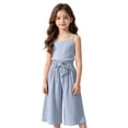 thumbnail image 1 of Whouriu Girls Wide Leg Cropped Pants Summer Breathable High Elastic Waist Capris, Sizes 2-14, 1 of 5