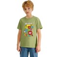 thumbnail image 1 of Whouriu Happy 100Th Day Of School Shirt Toddler Girls Crayon Apple Print Short Sleeve Summer Cute Soft Tee, 1 of 7