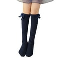thumbnail image 1 of Whouriu Infant Girls Knee High Socks Diamond Mesh Bow Soft Stretchy Daily Dress Socks, 1 of 4