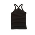 thumbnail image 1 of Whouriu Girls Racerback Cami Tank Top Sleeveless Cross Strap Soft Layering Kids Top, 1 of 3