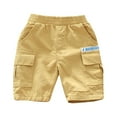 thumbnail image 1 of Whouriu Little Boys Summer Bermuda Shorts Athletic Elastic Waist Cargo Shorts with Pockets, 1 of 4
